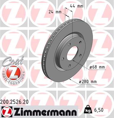 Zimmermann 200.2526.20 - Əyləc Diski furqanavto.az