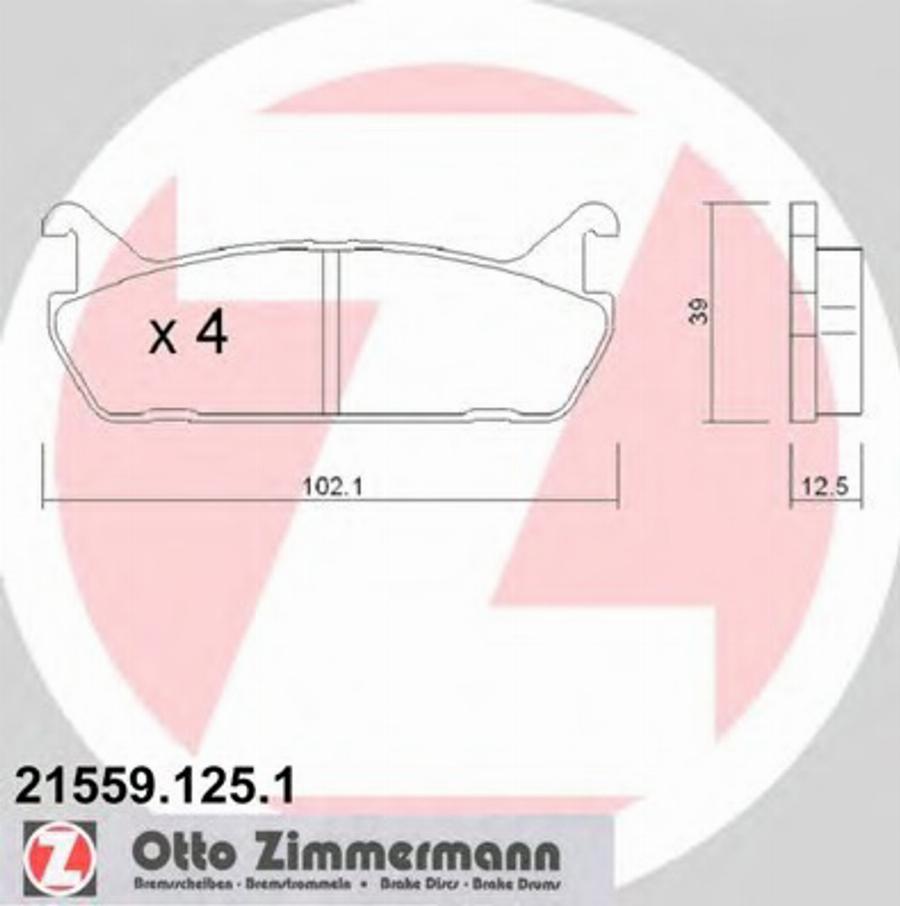 Zimmermann 215591251 - Əyləc altlığı dəsti, əyləc diski furqanavto.az