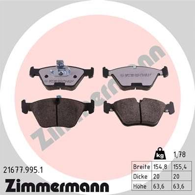 Zimmermann 21677.995.1 - Əyləc altlığı dəsti, əyləc diski furqanavto.az