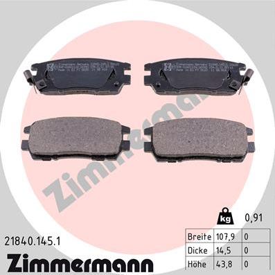 Zimmermann 21840.145.1 - Əyləc altlığı dəsti, əyləc diski www.furqanavto.az