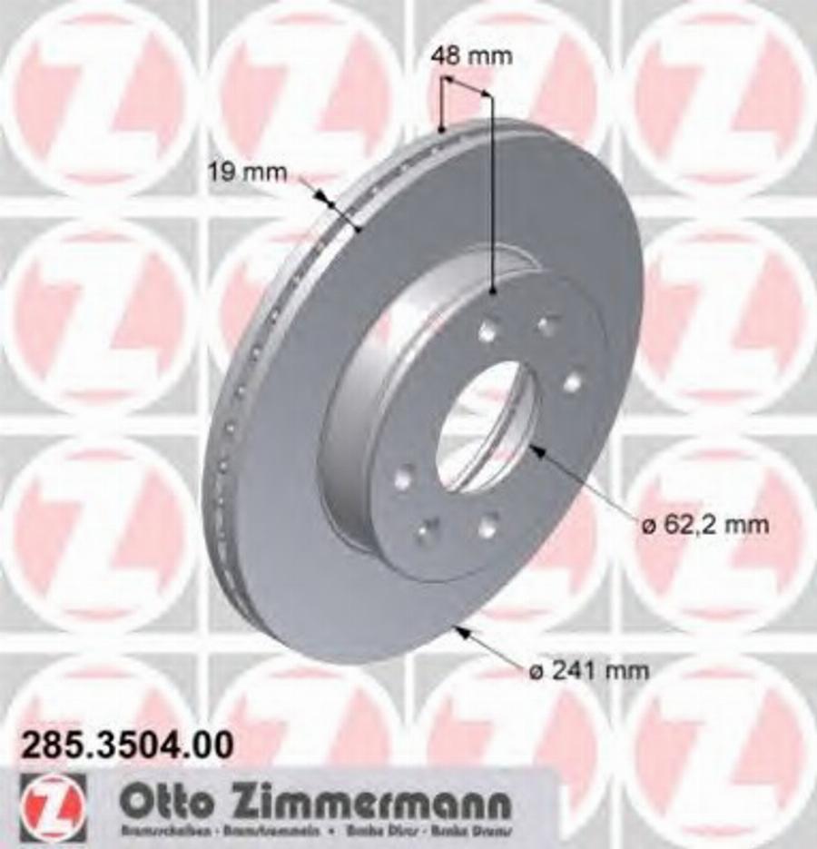 Zimmermann 285.3504.00 - Əyləc Diski furqanavto.az