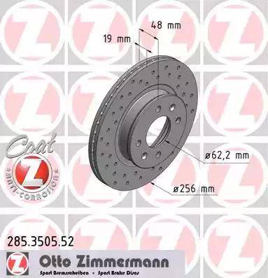 Zimmermann 285.3505.52 - Əyləc Diski furqanavto.az