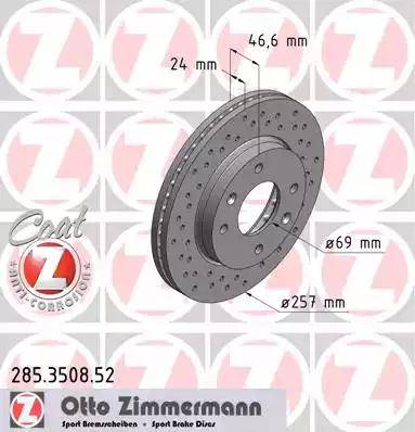 Zimmermann 285.3508.52 - Əyləc Diski furqanavto.az