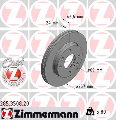 Zimmermann 285.3508.20 - Əyləc Diski furqanavto.az