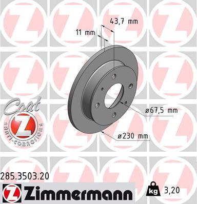 Zimmermann 285.3503.20 - Əyləc Diski furqanavto.az