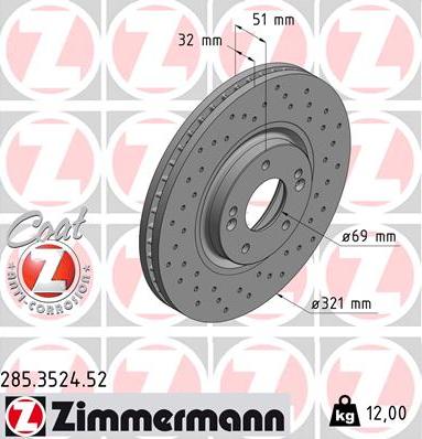 Zimmermann 285.3524.52 - Əyləc Diski furqanavto.az