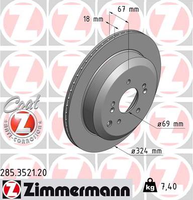 Zimmermann 285.3521.20 - Əyləc Diski furqanavto.az