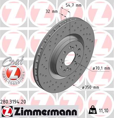 Zimmermann 280.3194.20 - Əyləc Diski furqanavto.az