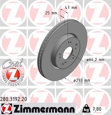 Zimmermann 280.3192.20 - Əyləc Diski furqanavto.az