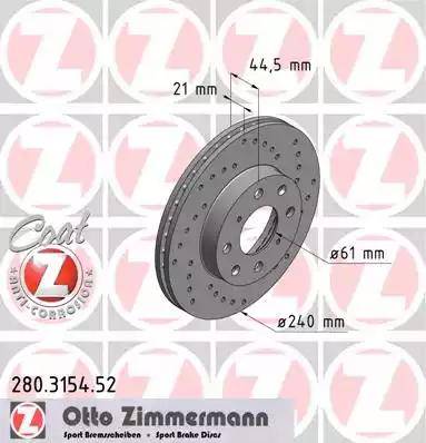 Zimmermann 280.3154.52 - Əyləc Diski furqanavto.az