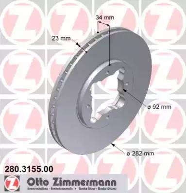 Zimmermann 280.3155.00 - Əyləc Diski furqanavto.az