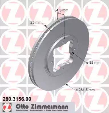 Zimmermann 280.3156.00 - Əyləc Diski furqanavto.az