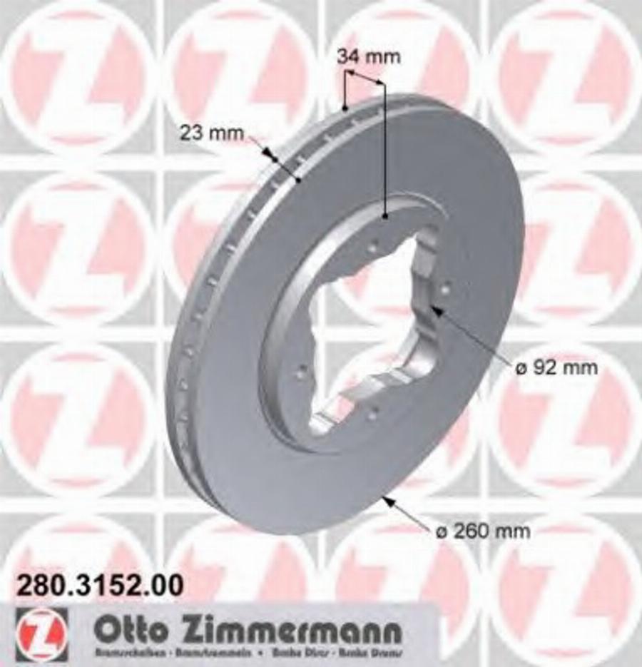 Zimmermann 280 3152 00 - Əyləc Diski furqanavto.az