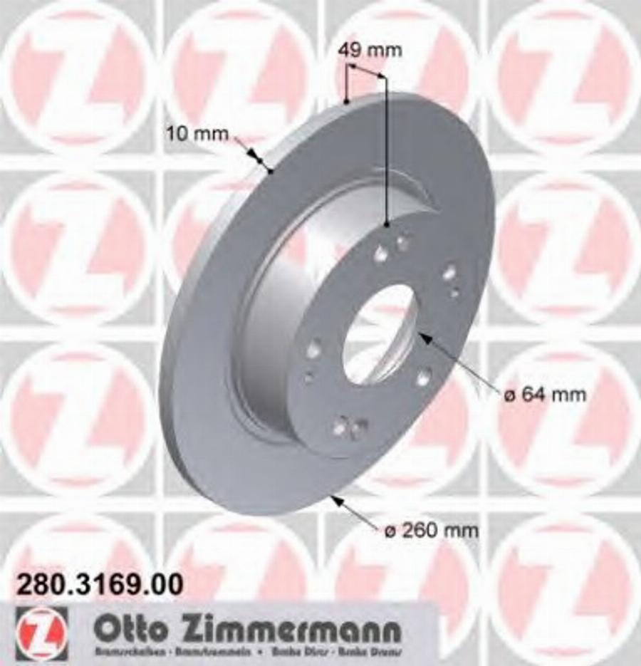 Zimmermann 280.3169.00 - Əyləc Diski furqanavto.az