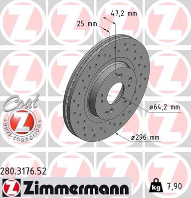 Zimmermann 280.3176.52 - Əyləc Diski furqanavto.az