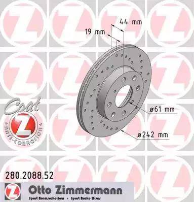 Zimmermann 280.2088.52 - Əyləc Diski furqanavto.az