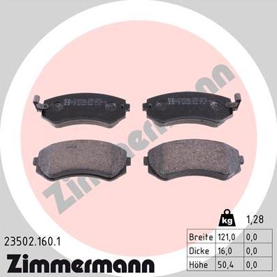 Zimmermann 23502.160.1 - Əyləc altlığı dəsti, əyləc diski furqanavto.az