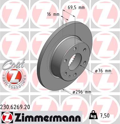 Zimmermann 230.6269.20 - Əyləc Diski furqanavto.az