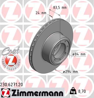 Zimmermann 230.6271.20 - Əyləc Diski furqanavto.az