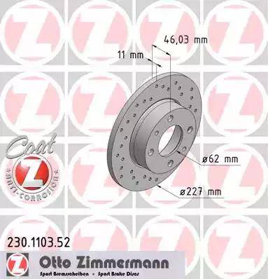 Zimmermann 230.1103.52 - Əyləc Diski furqanavto.az