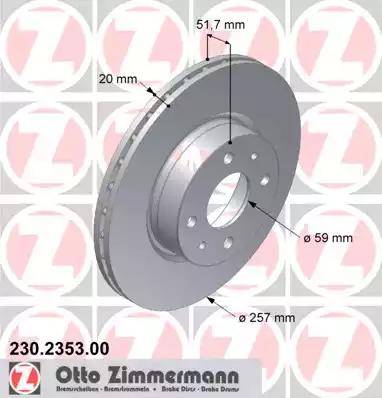 Zimmermann 230.2353.00 - Əyləc Diski furqanavto.az