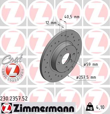 Zimmermann 230.2357.52 - Əyləc Diski furqanavto.az