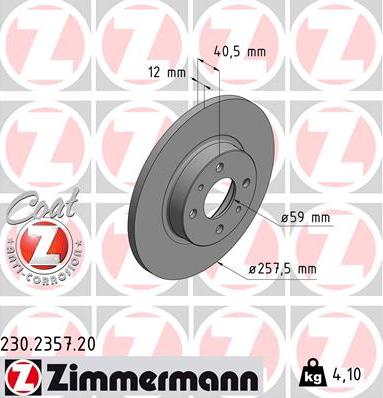 Zimmermann 230.2357.20 - Əyləc Diski furqanavto.az