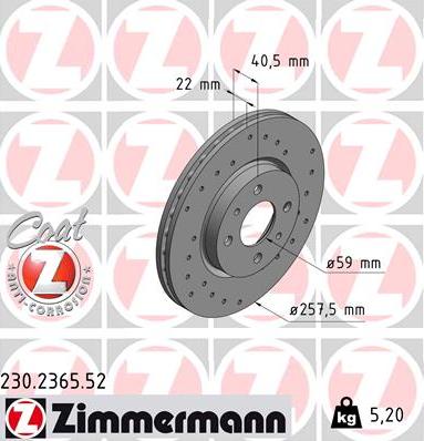 Zimmermann 230.2365.52 - Əyləc Diski furqanavto.az