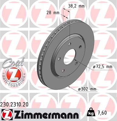 Zimmermann 230.2310.20 - Əyləc Diski furqanavto.az