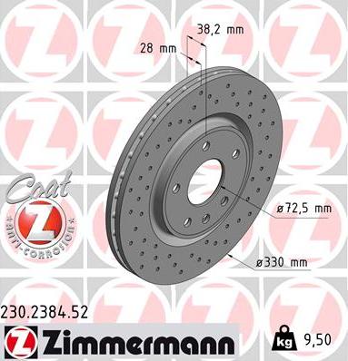 Zimmermann 230.2384.52 - Əyləc Diski furqanavto.az