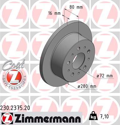 Zimmermann 230.2375.20 - Əyləc Diski furqanavto.az