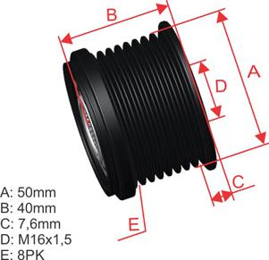 ZM ZM 96.000.69 - Kasnak, alternator, sərbəst dönərli mufta furqanavto.az