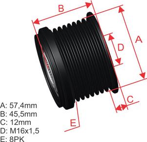 ZM ZM 96.000.66 - Kasnak, alternator, sərbəst dönərli mufta furqanavto.az