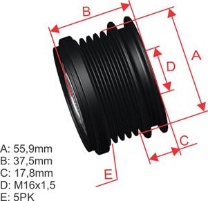 ZM ZM 96.000.68 - Kasnak, alternator, sərbəst dönərli mufta furqanavto.az