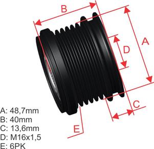 ZM ZM 96.000.67 - Kasnak, alternator, sərbəst dönərli mufta furqanavto.az