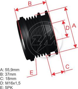 ZM ZM 96.000.06 - Kasnak, alternator, sərbəst dönərli mufta furqanavto.az