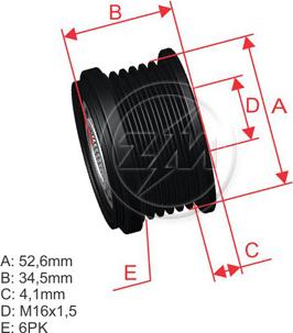 ZM ZM 96.000.10 - Kasnak, alternator, sərbəst dönərli mufta furqanavto.az