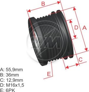 ZM ZM 96.000.12 - Kasnak, alternator, sərbəst dönərli mufta furqanavto.az