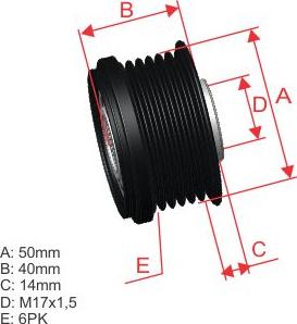 ZM ZM 96.010.07 - Kasnak, alternator, sərbəst dönərli mufta furqanavto.az