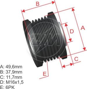 ZM ZM 96.012.01 - Kasnak, alternator, sərbəst dönərli mufta furqanavto.az