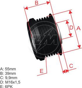 ZM ZM 96.012.07 - Kasnak, alternator, sərbəst dönərli mufta furqanavto.az