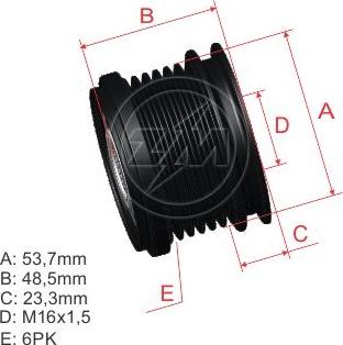 ZM ZM 96.012.83 - Kasnak, alternator, sərbəst dönərli mufta furqanavto.az