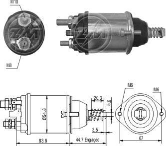 ZM ZM616 - Solenoid açarı, başlanğıc furqanavto.az