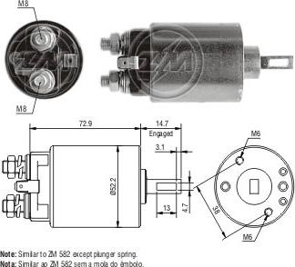 ZM ZM-681 - Solenoid açarı, başlanğıc furqanavto.az