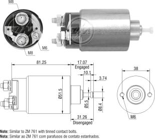 ZM ZM-1761 - Solenoid açarı, başlanğıc furqanavto.az