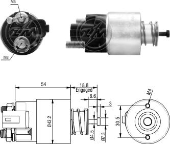 ZM ZM391 - Solenoid açarı, başlanğıc furqanavto.az