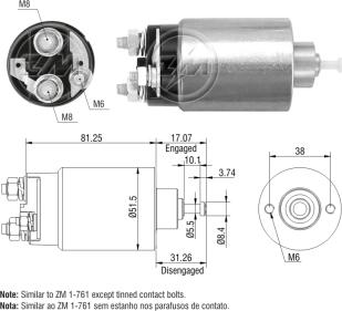 ZM ZM-761 - Solenoid açarı, başlanğıc furqanavto.az