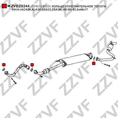 ZZVF ZVBZ0244 - Mühür halqası, egzoz borusu furqanavto.az