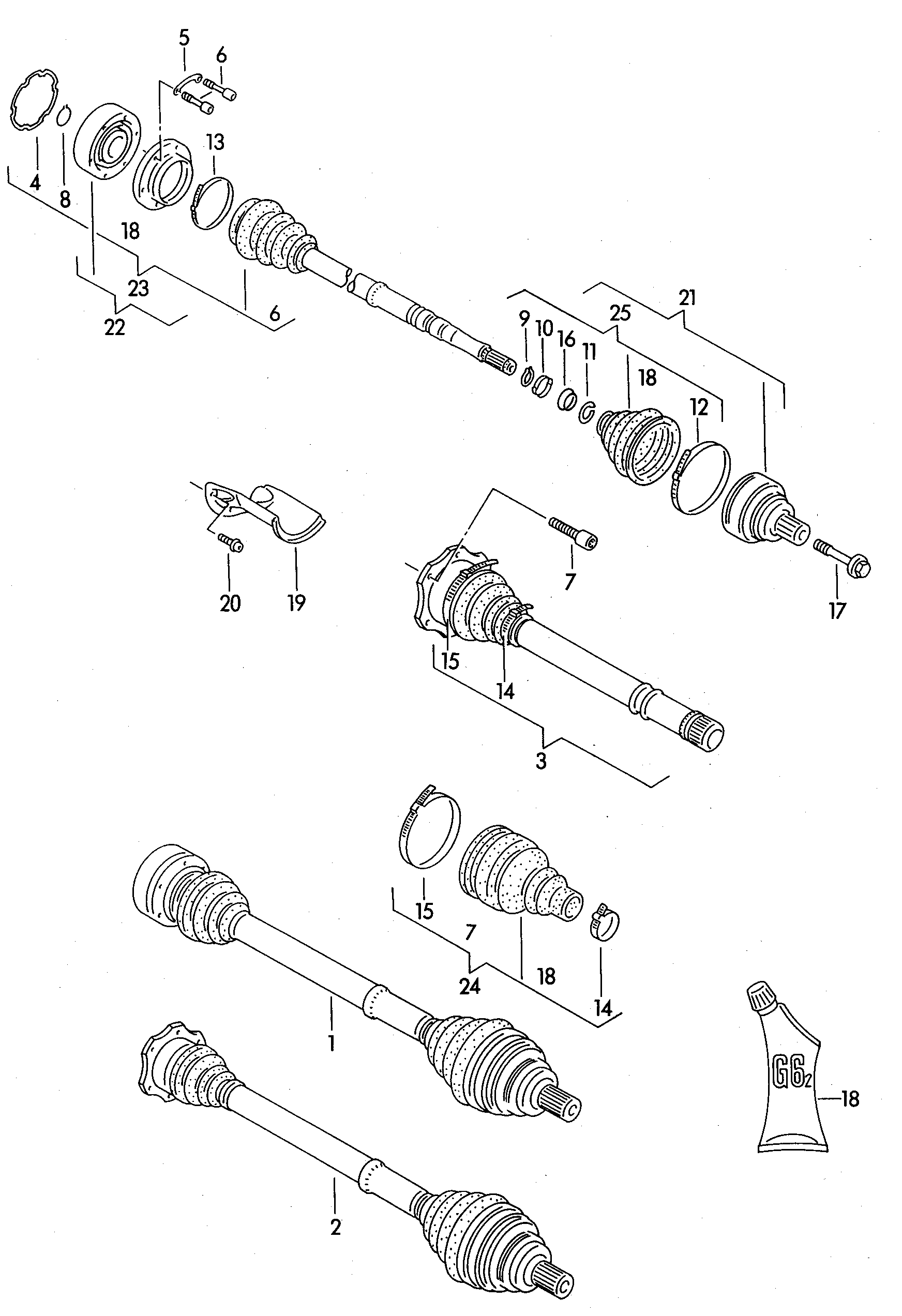 AUDI 431 498 103 C - Birləşmə dəsti, ötürücü val furqanavto.az