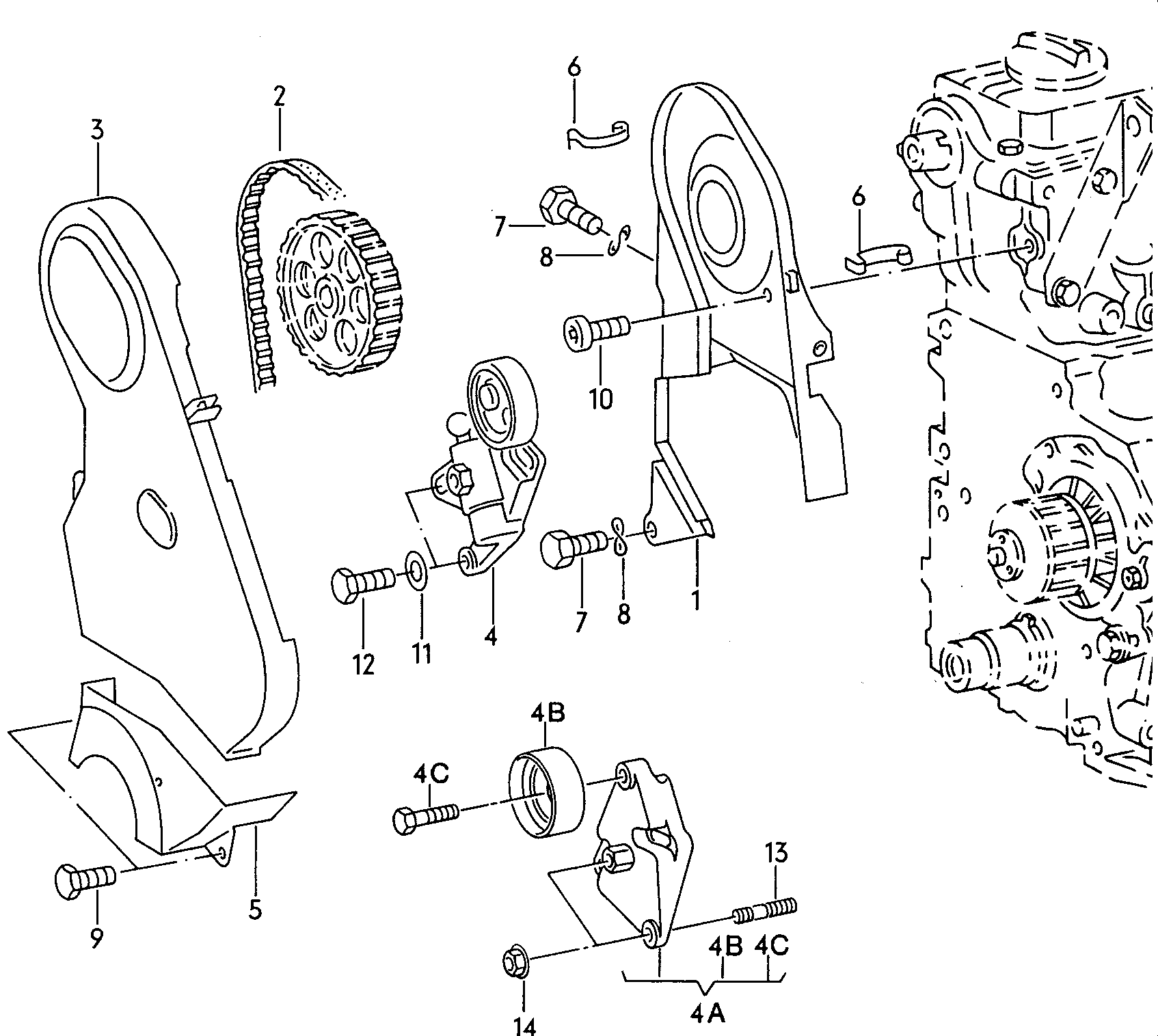 Seat 054109119G - Vaxt kəməri furqanavto.az